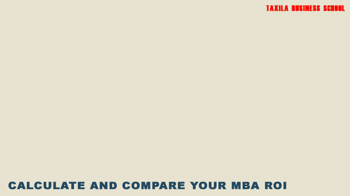 calculate and compare your mba roi