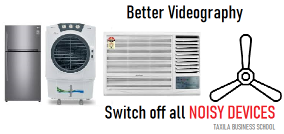 switch off all noisy devices