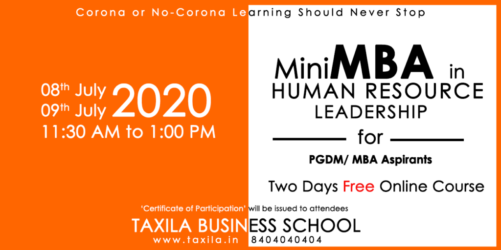 Mini mba in human resources leadership in july
