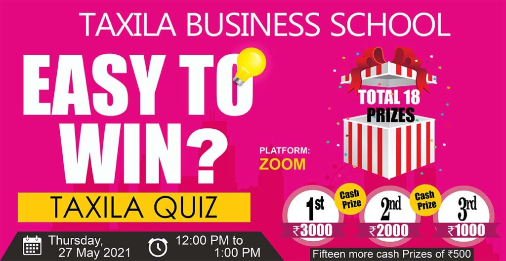 Easy to win - Taxila Business School Quiz - 1200-620
