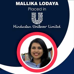 Mallika Lodaya placed in hindustan unilever limited