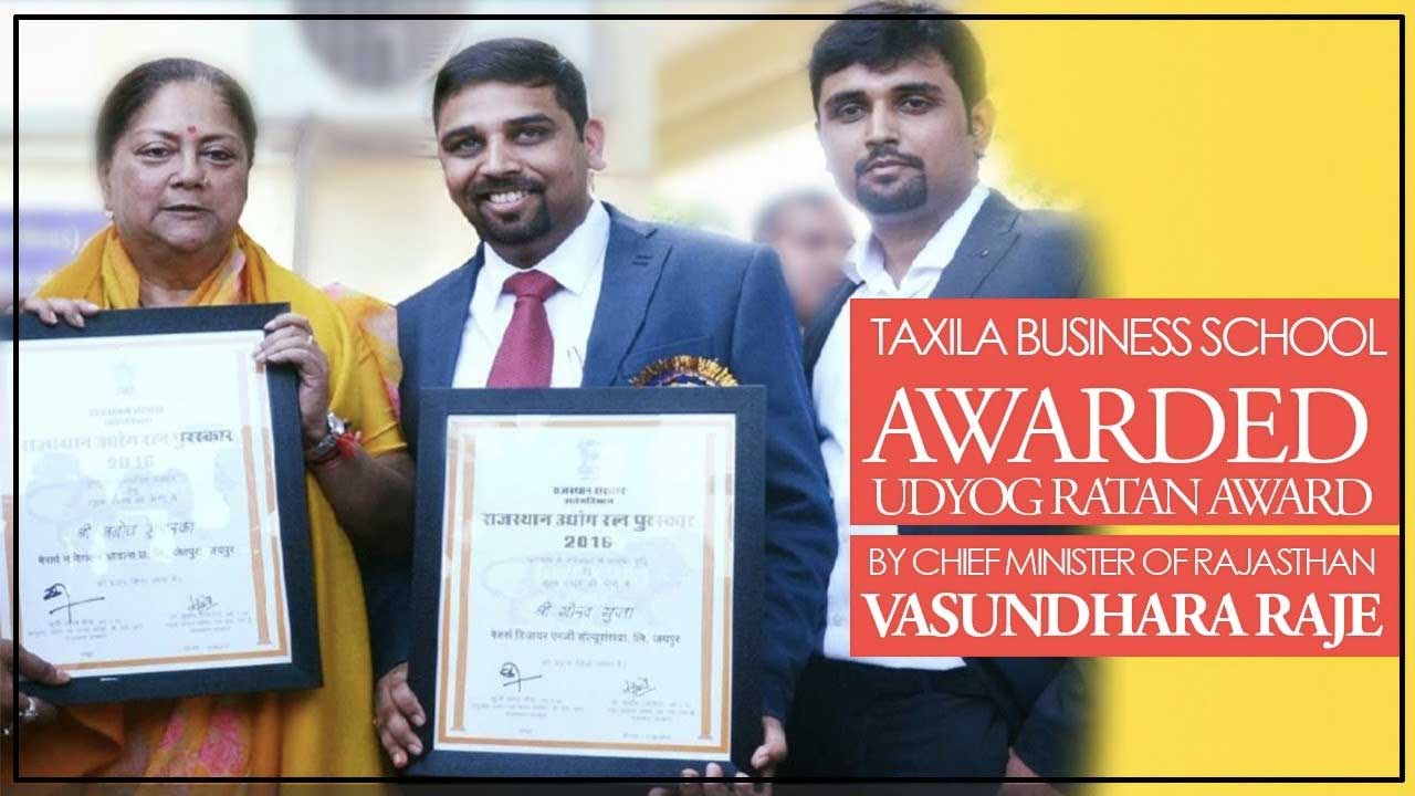 Rajasthan udyog ratan award to taxila alumnus saurabh